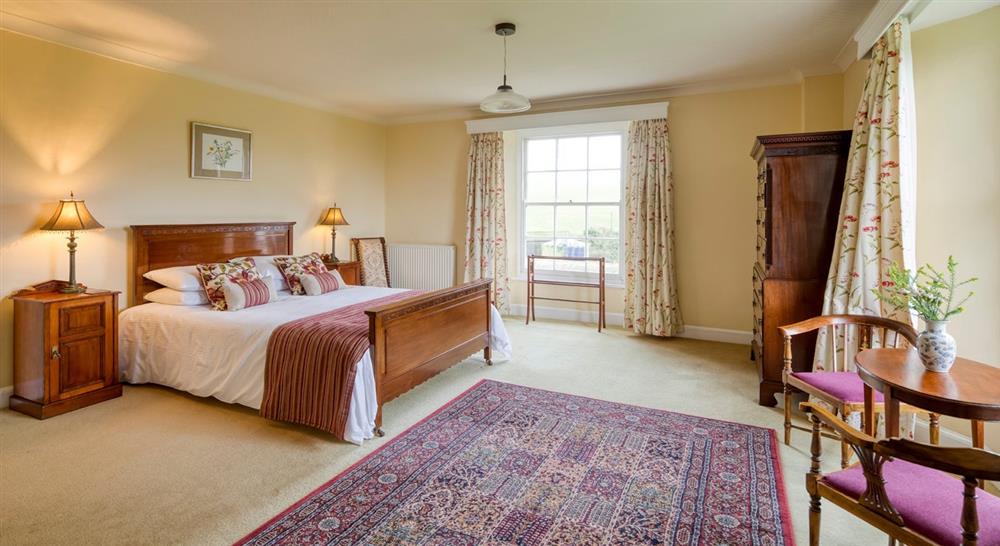 The second double bedroom at Higher Brownstone Farm in Nr Kingswear, Devon