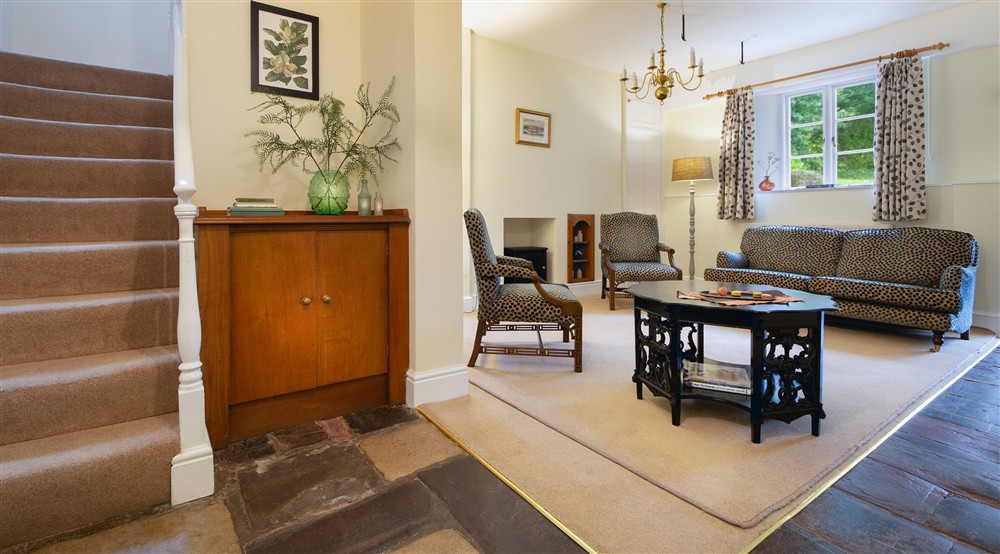 The snug area at Higher Brownstone Farm in Nr Kingswear, Devon