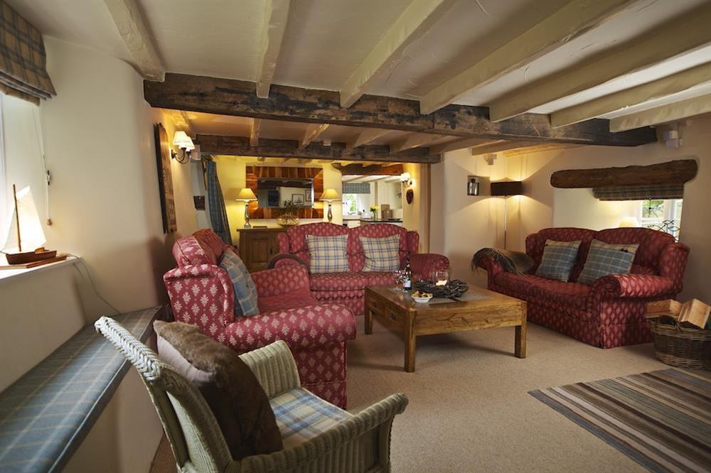 Cosy lounge at Higher Collaton Cottage in Malborough, Nr Salcombe