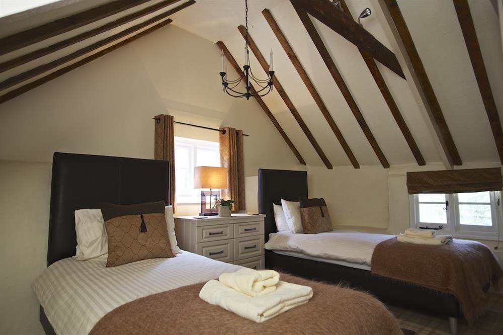 Twin bedroom at Higher Collaton Cottage in Malborough, Nr Salcombe
