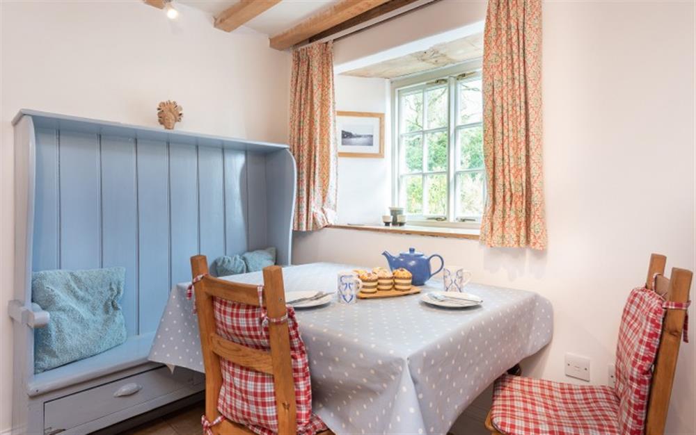 The dining table.  at Higher Cotterbury Cottage in Blackawton