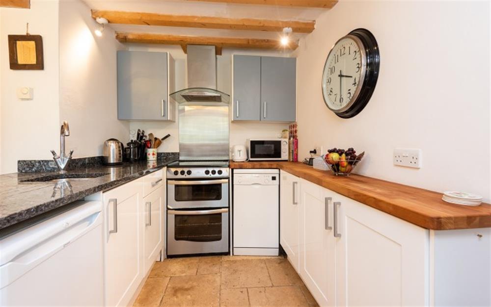 The kitchen area.  at Higher Cotterbury Cottage in Blackawton