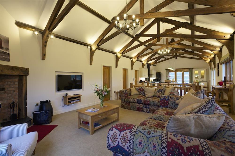 Beautiful vaulted, open plan living area at Higher Hill Barn in , Nr Kingsbridge