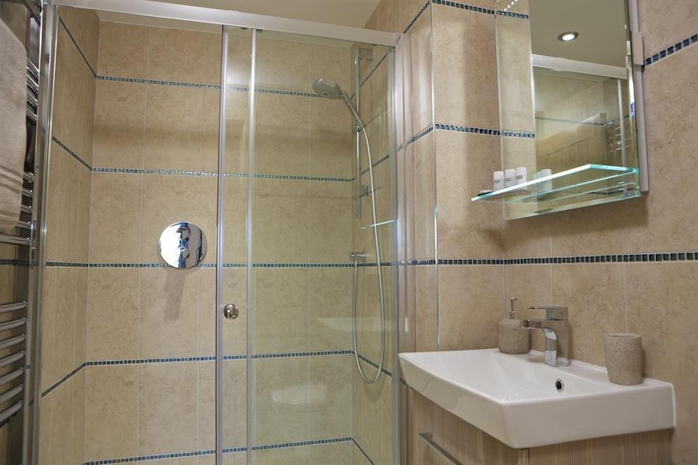 En suite shower room at Higher Hill Barn in , Nr Kingsbridge