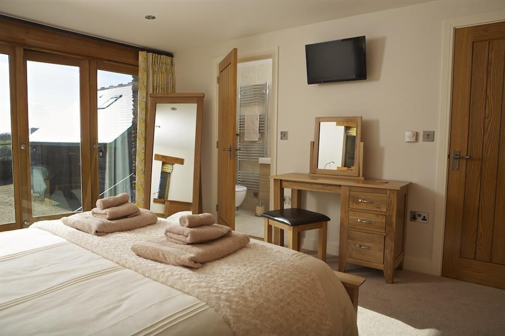 Large, sunny master bedroom at Higher Hill Barn in , Nr Kingsbridge