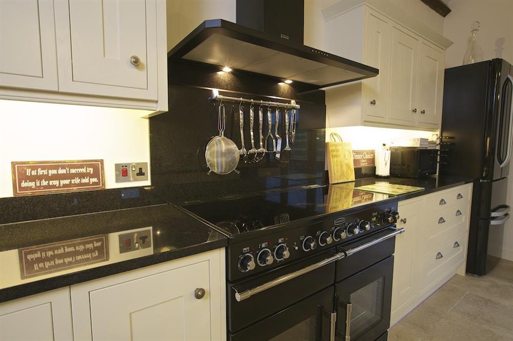 Newly fitted kitchen with Rangemaster cooker at Higher Hill Barn in , Nr Kingsbridge
