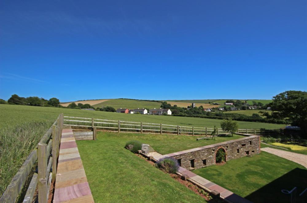 Spectacular country views back towards Sherford village at Higher Hill Barn in , Nr Kingsbridge