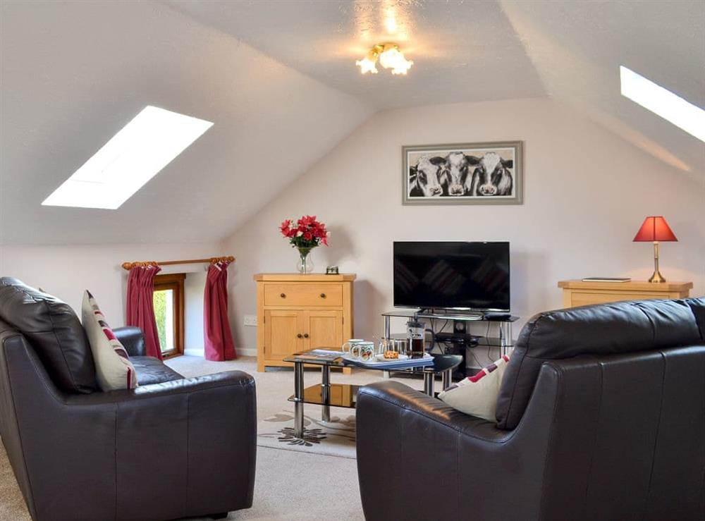 Comfortable living room at Higher Hopworthy Cottage, 