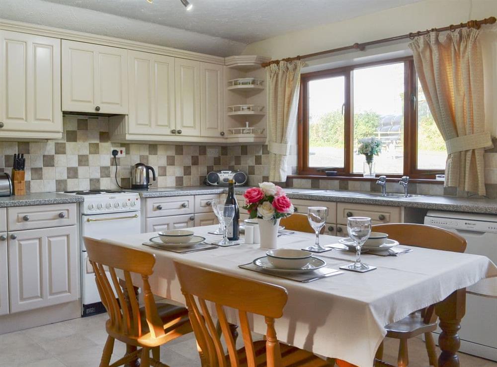 Well equipped kitchen/ dining room at Higher Hopworthy Cottage, 