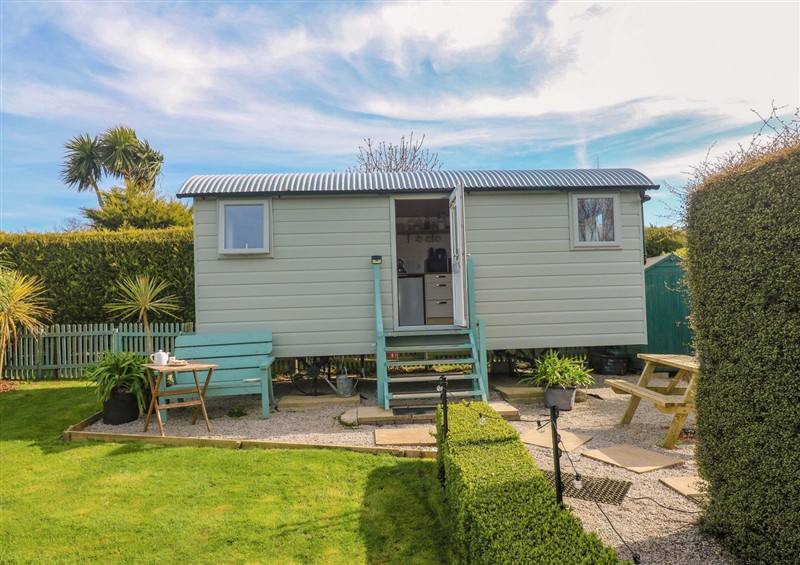 This is the setting of Higher Merther Farm Shepherds Hut at Higher Merther Farm Shepherds Hut, Sithney near Helston