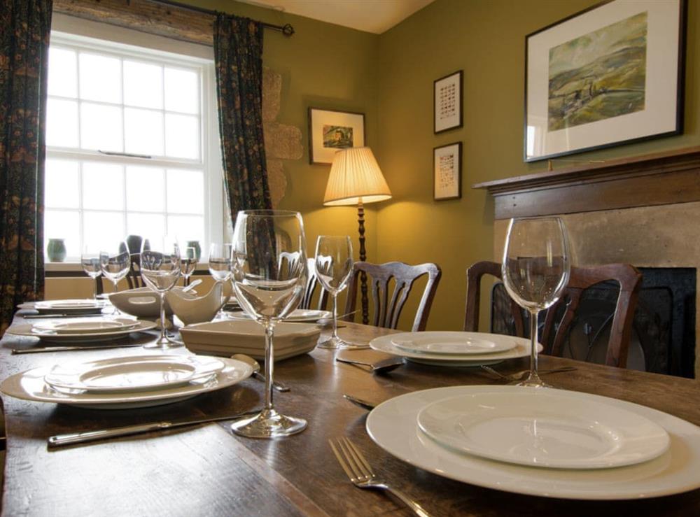 Characterful dining room at Higher Scarcliffe in Broughton, near Skipton, North Yorkshire