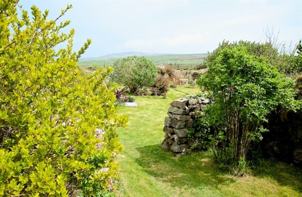 Garden and grounds at Higher Trewellard Hill Farm in Cape Cornwall, England