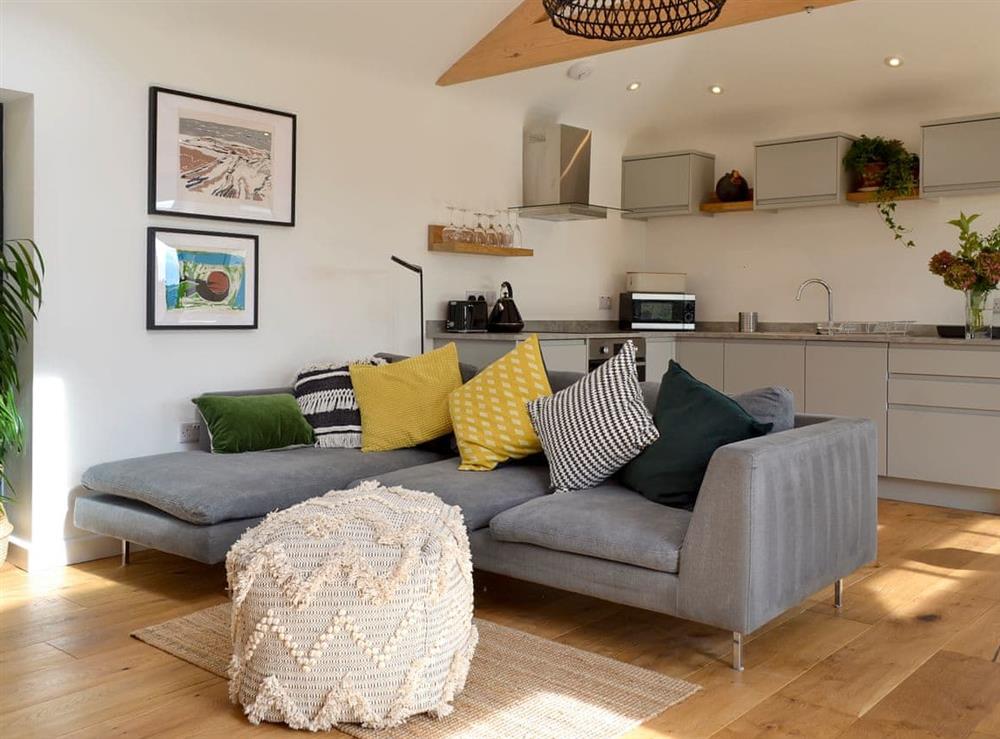 Bright and airy open plan living space at The Hen House, 