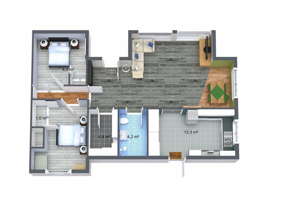 Floor plan at Highland Annexe in Munlochy, Ross-Shire