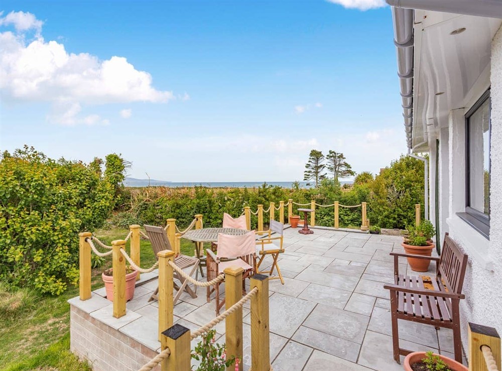 Patio at Highland Sanctuary in Dornoch, Sutherland