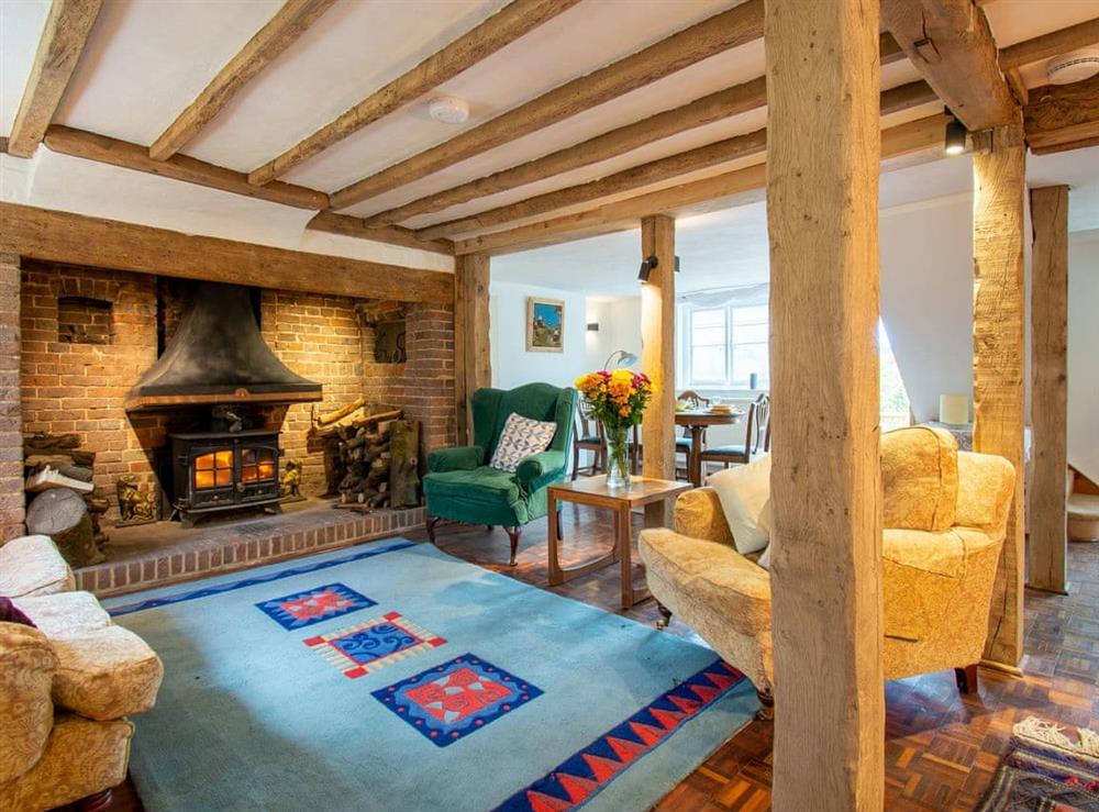 Living room at Highlands Farmhouse in Dallington, near Heathfield, East Sussex