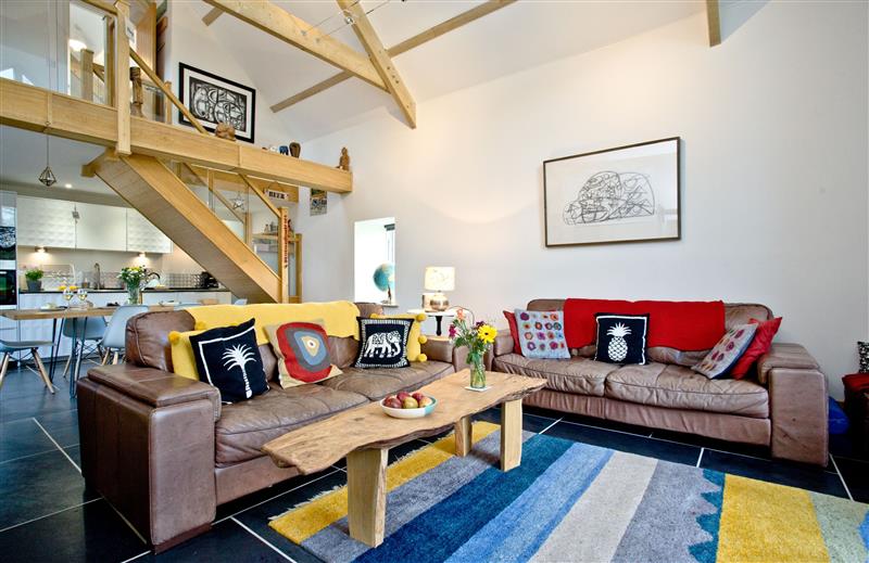 The living room at Highview Barn, Devon
