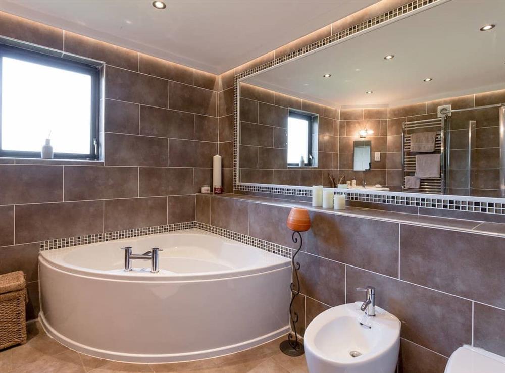 Bathroom with separate shower (photo 2) at Hill End Farmhouse in Dalry, Ayrshire