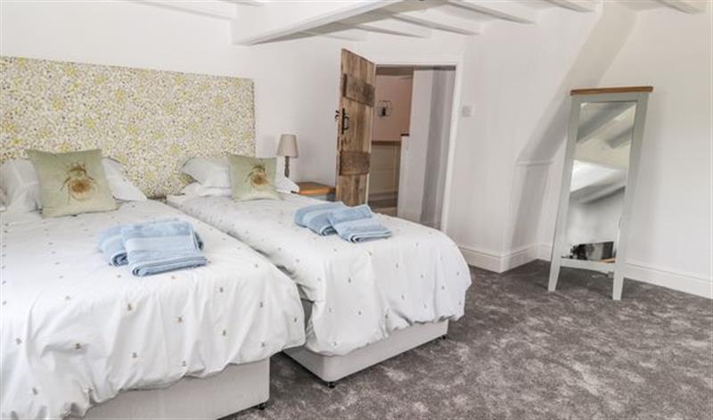 One of the 3 bedrooms at Hill Farm, Broomhall near Wrenbury
