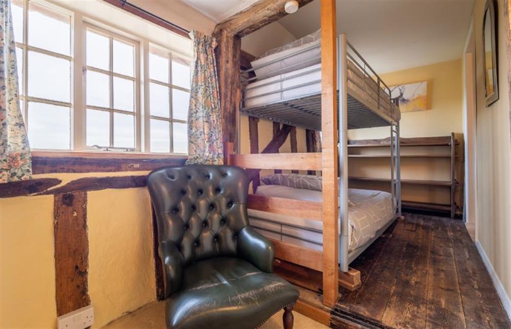 Bunk bed on the Suffolk landing at Hill Farm House, Huntingfield