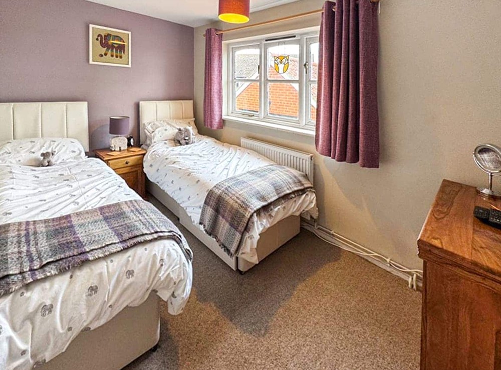 Twin bedroom at Hill House in Snape, Suffolk