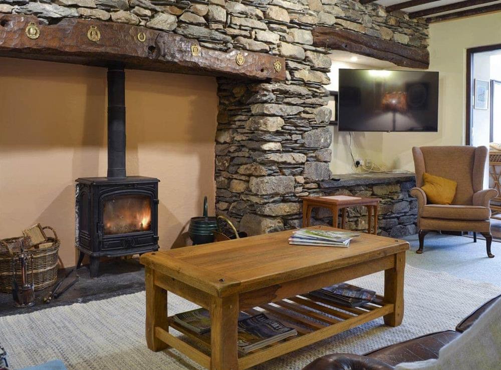 Welcoming living room at Hill Top Barn in Newton-in-Cartmel, near Grange-over-Sands, Cumbria