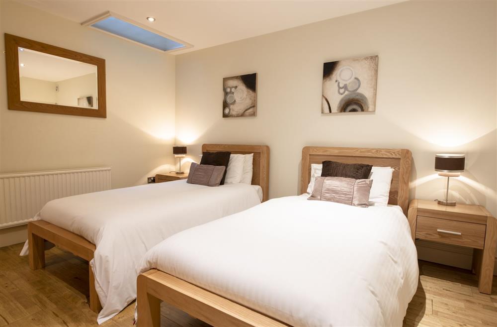 Bedroom seven with twin 3’ single beds and en-suite shower room at Hill Top Farm, Askrigg, Nr Leyburn