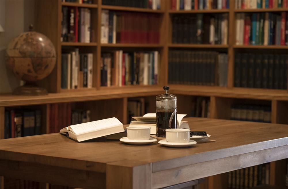 Enjoy your morning coffee in the library at Hill Top Farm, Askrigg, Nr Leyburn