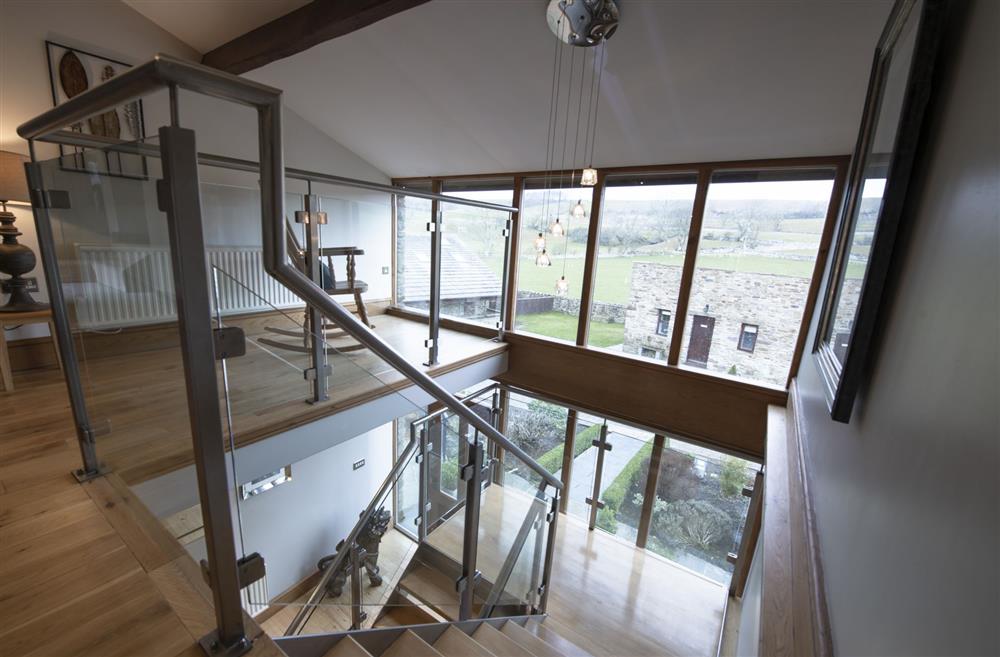 The main staircase leading to the first floor at Hill Top Farm, Askrigg, Nr Leyburn