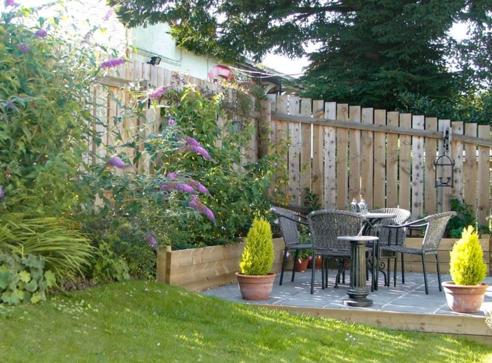 Chamring garden area at Hill View Cottage in Sleights, near Whitby, North Yorkshire