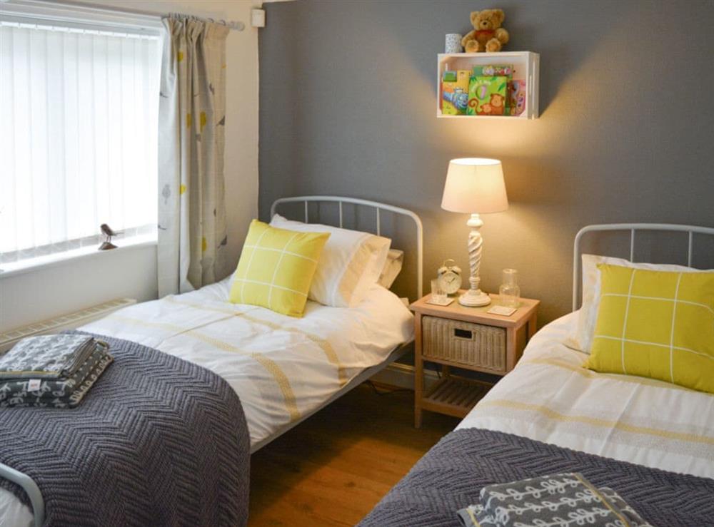 Comfortable twin bedroom at Hill View Cottage in Sleights, near Whitby, North Yorkshire