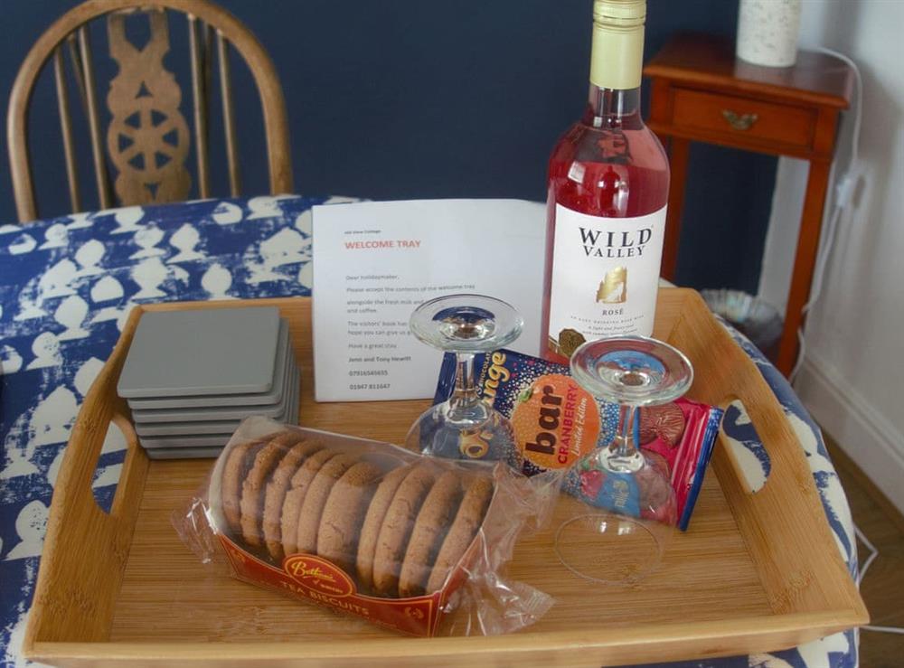Welcome pack at Hill View Cottage in Sleights, near Whitby, North Yorkshire