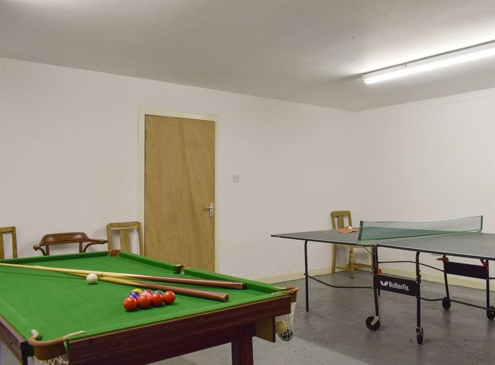 Entertaining games room at Hill View House in Aberfeldy, Perthshire