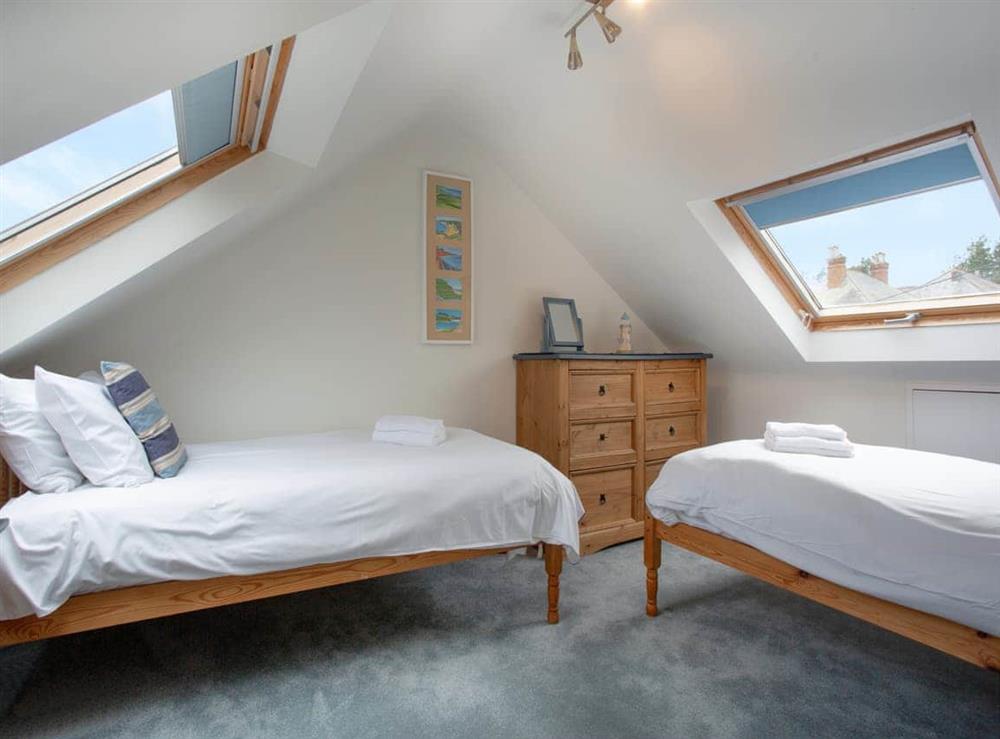 Twin bedroom at Hill View in Sidmouth, Devon