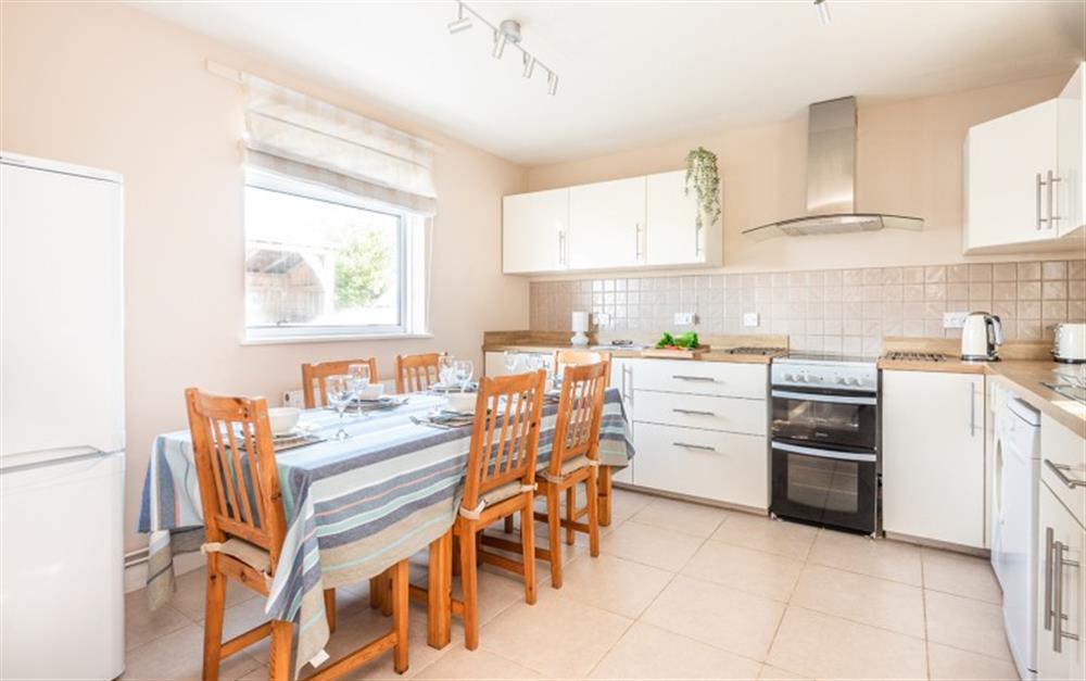 Spacious kitchen diner with plenty of worktop space. at Hillcrest in East Portlemouth
