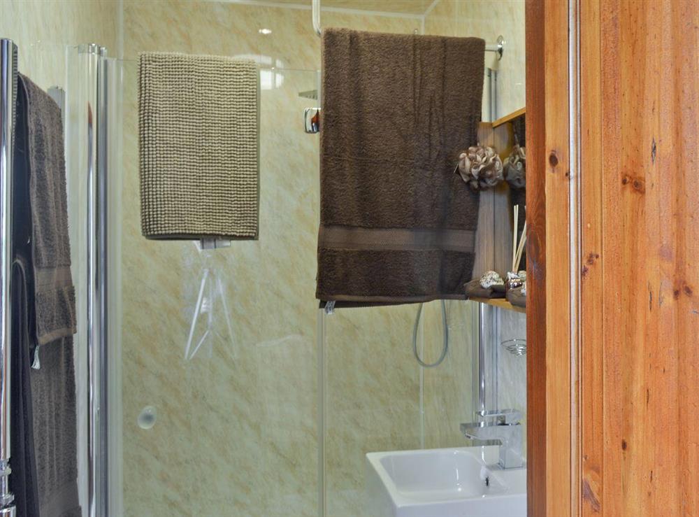 En-suite shower room at Hillcrest House in Brown Edge, near Leek, Staffordshire