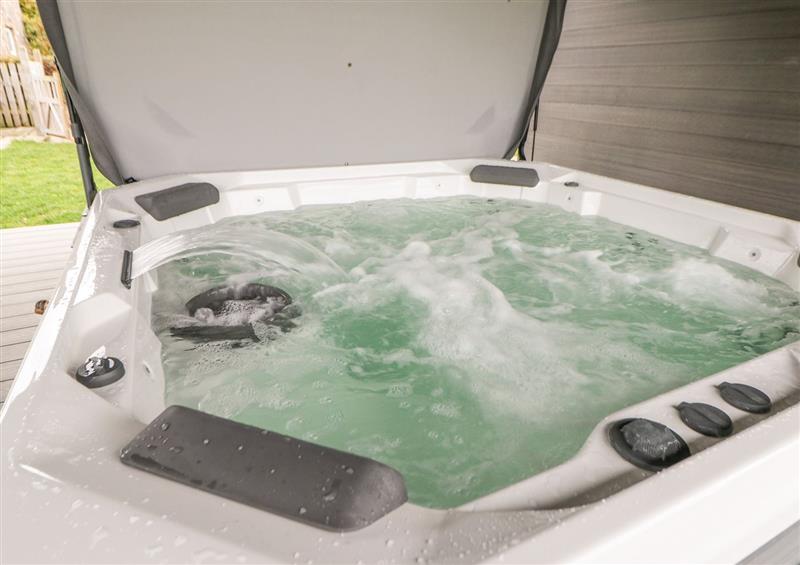 There is a hot tub at Hillcrest House, Thorpe near Ashbourne