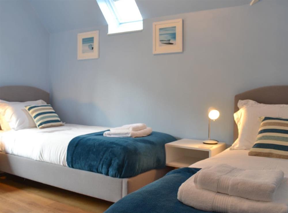 Twin bedroom at Hillcroft in Niton Undercliff, near Ventnor, Isle of Wight