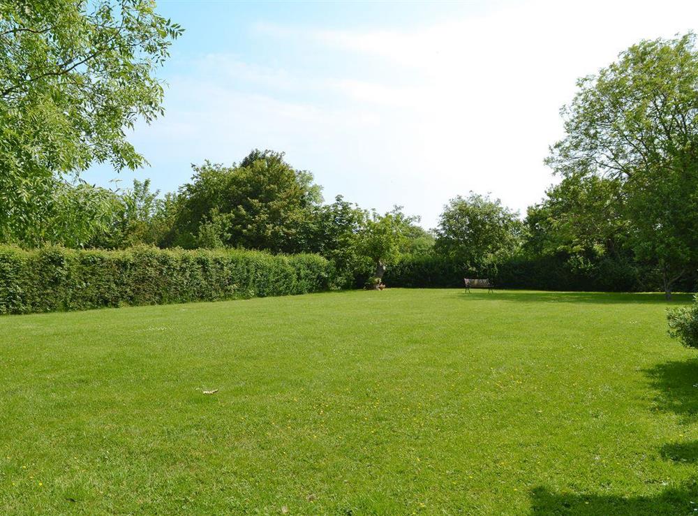 Spacious lawned garden at Hillcroft in Purleigh, near Maldon, Essex