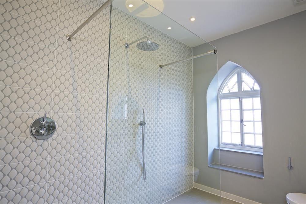 En suite with walk in/out shower at Hillfield Farmhouse in , Hillfield, Dartmouth