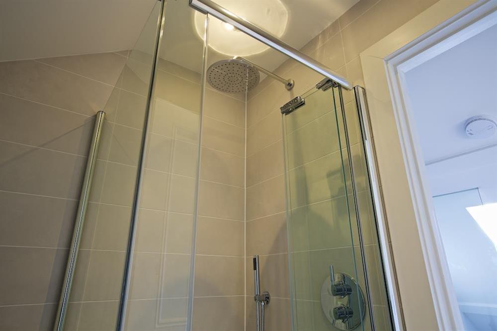 Shower room between the two twin bedrooms (photo 2) at Hillfield Farmhouse in , Hillfield, Dartmouth