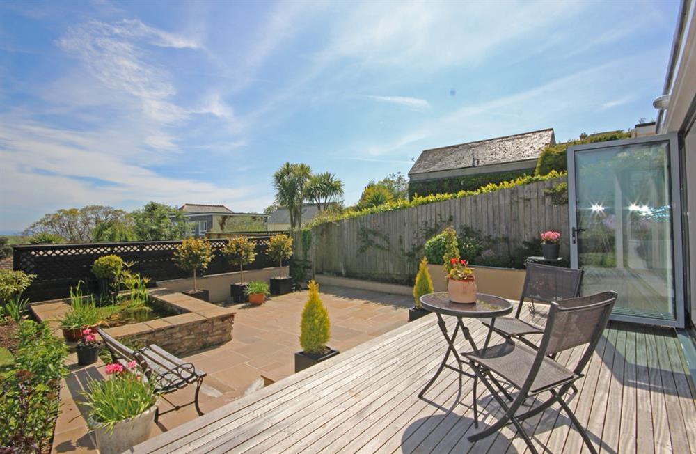 Delightful sunny decking and terrace area at Hillsbrook in , Salcombe