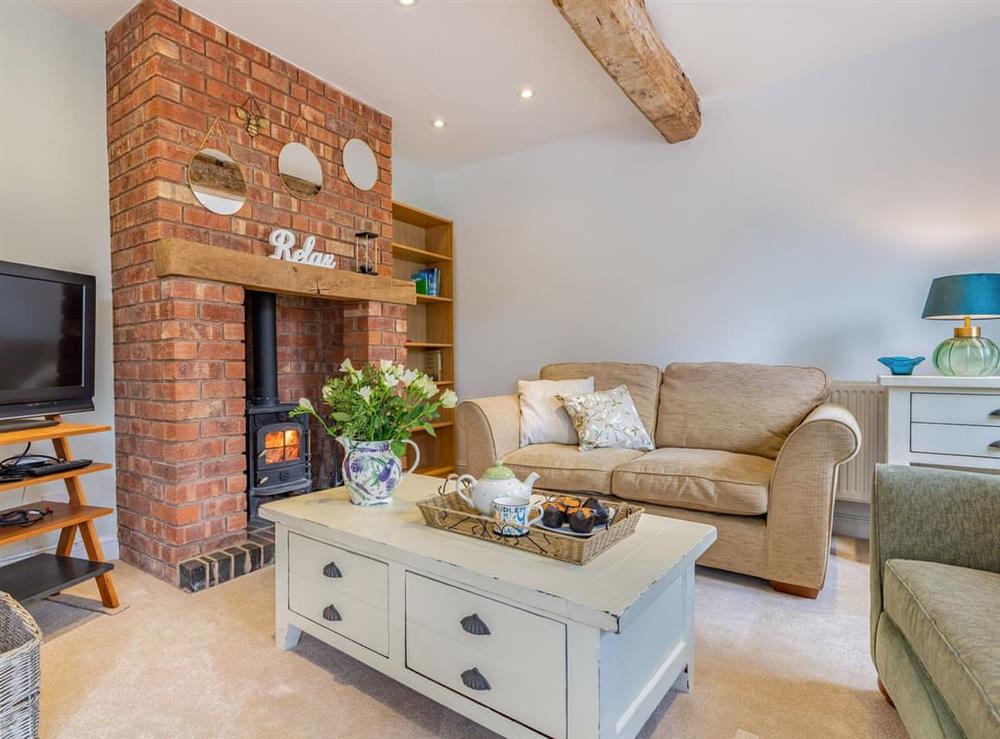 Living area at Hillside Cottage in Audlem, near Nantwich, Cheshire