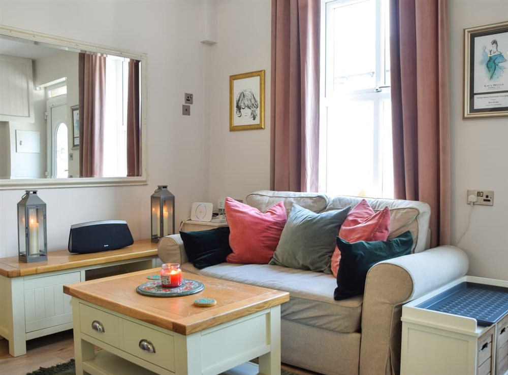 Living area at Hillside Cottage in Glossop, Derbyshire