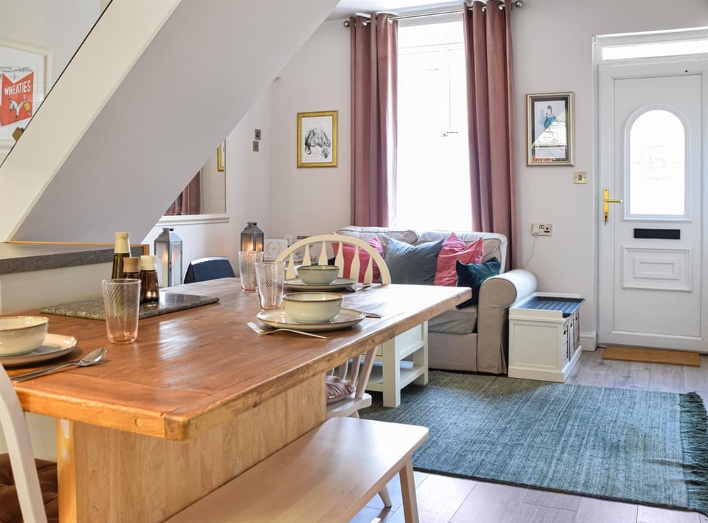 Open plan living space at Hillside Cottage in Glossop, Derbyshire