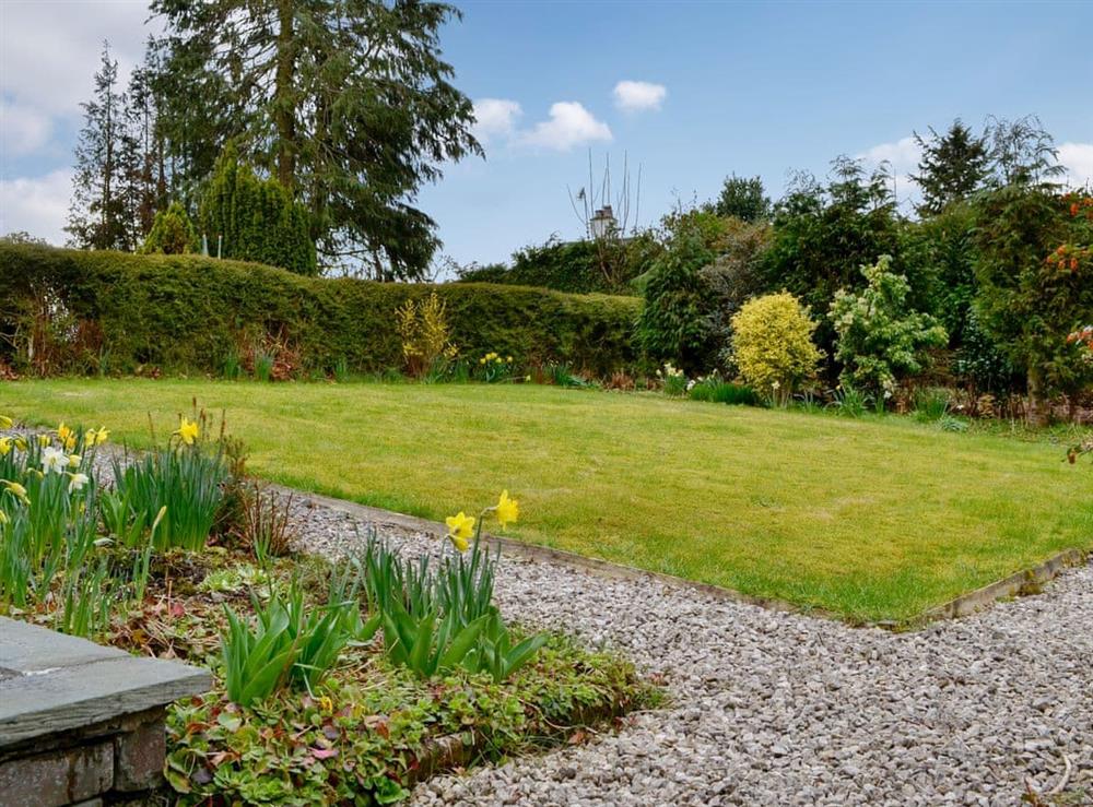 Attractive rear garden at Hillside Cottage in Keswick, Cumbria