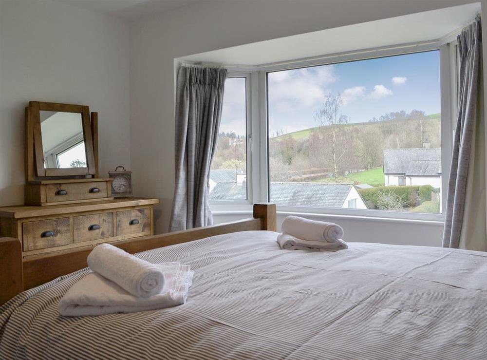 Countryside views from the double bedroom at Hillside Cottage in Keswick, Cumbria