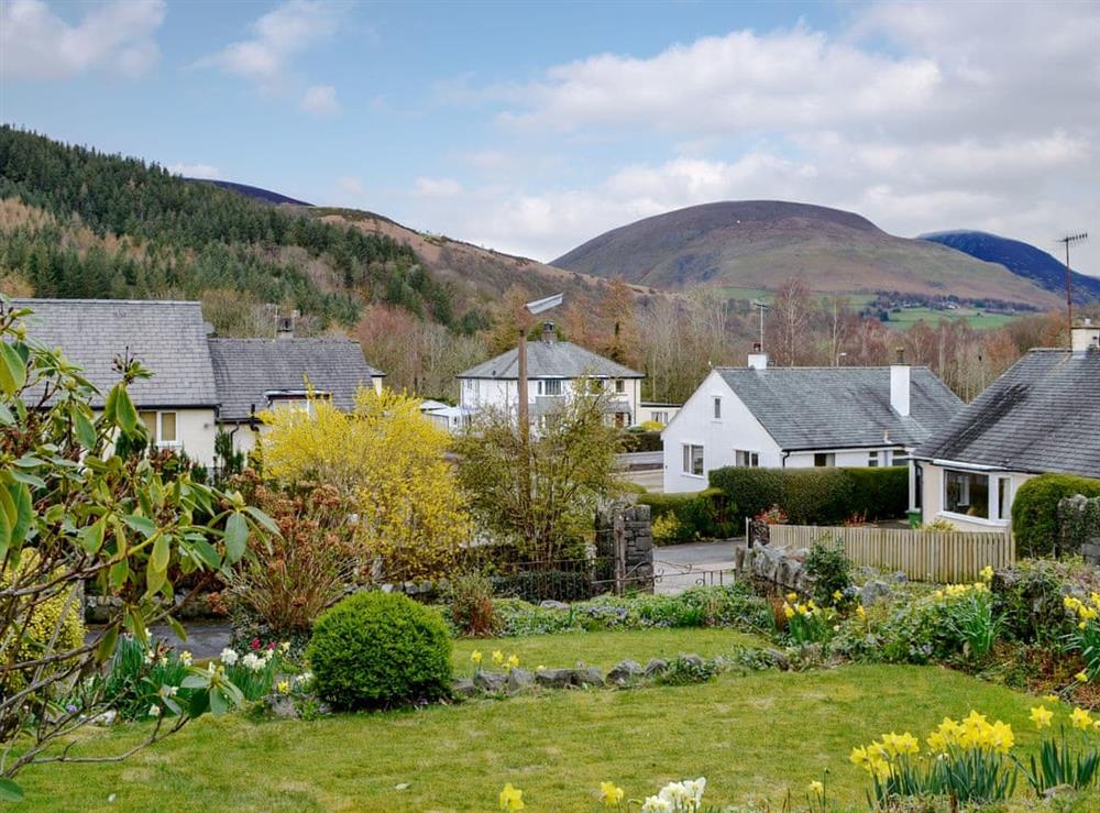 Wonderful views of the surrounding area from the front of the property at Hillside Cottage in Keswick, Cumbria