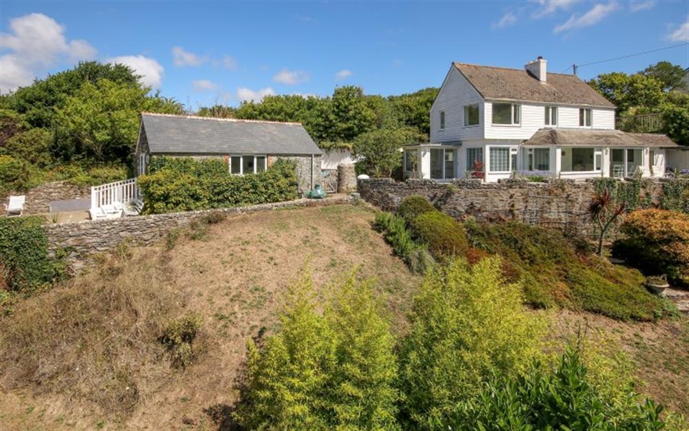 Although the garden has steep areas it is fabulous. You can see the annex although near allows for privacy. at Hillside in East Portlemouth