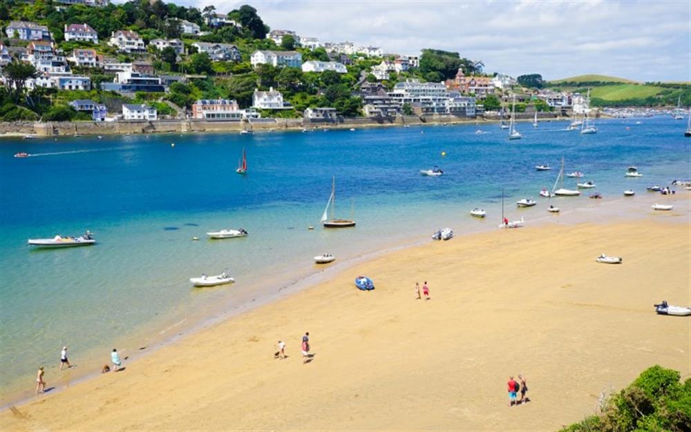 Beautiful Millbay beach with views across to Salcombe is approximately a 15 minute walk from Hillside. at Hillside Garden Studio in East Portlemouth